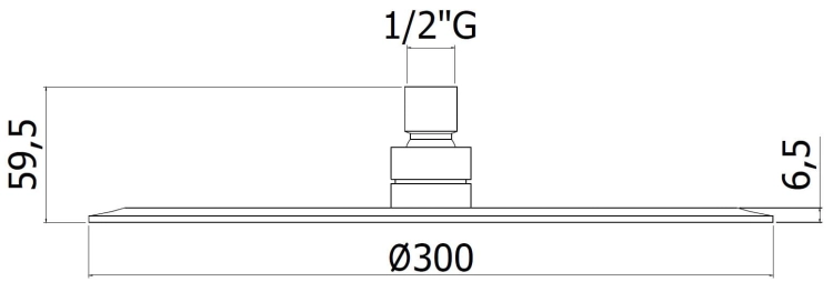 Paffoni Jamaica deszczownica okrągła 300mm ZSOF094CR