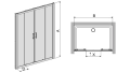 Sanplast TX5b drzwi przesuwne 130 cm D4/TX5b-130 W0 sb 600-271-1230-38-401