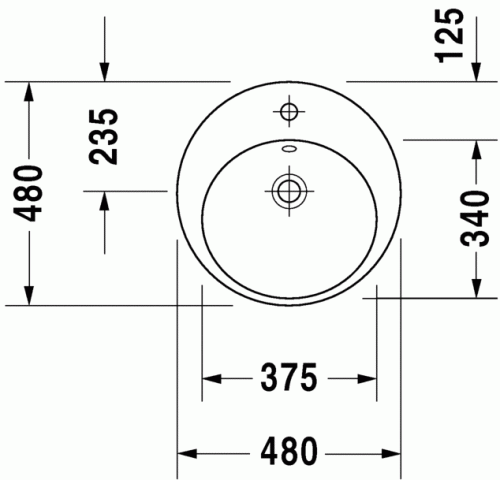 Duravit Strack 2 umywalka blatowa 48cm 2327480000