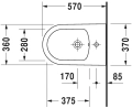 Duravit Me by Starck bidet podwieszany 57x37cm 2288150000