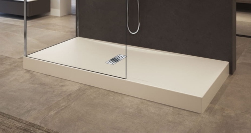 Novellini Custom brodzik prostokątny 160x70x12cm ze zintegrowaną obudową, beżowy CU1607011-11