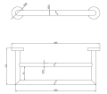 Andex Norwegian wieszak 2-U rurkowy 60cm 453SG