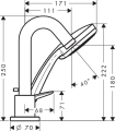 HansGrohe Logis bateria wannowa 3-otw. element zewnętrzny 71313000
