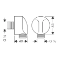 HansGrohe FixFit kolanko wypływu 27458000