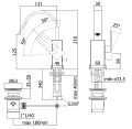 Paffoni Effe bateria umywalkowa EF837CR