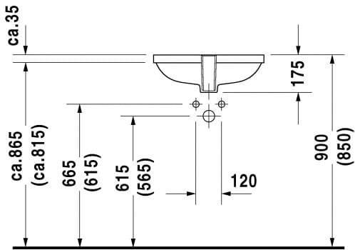 Duravit D-code umywalka podblatowa 49,5x29 cm 0338490000