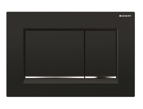 Geberit Omega 30 przycisk spłukujący czarny mat/chrom/czarny mat 115.883.14.1