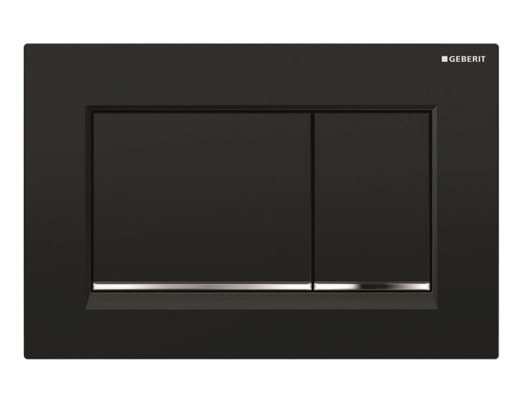 Geberit Omega 30 przycisk spłukujący czarny mat/chrom/czarny mat 115.883.14.1