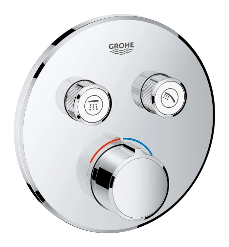 Grohe SmartControl bateria z mieszaczem do obsługii dwóch odbiorników wody, chrom, element zewnętrzny 29145000