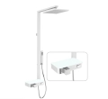 Novellini Flow panel prysznicowy z termostatem biały/chrom FLOWT-A