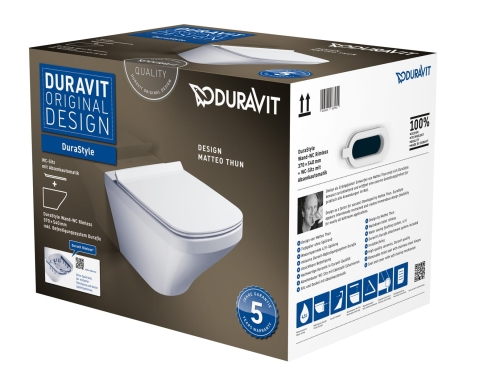 Duravit Durastyle RIMLESS Combipack miska podwieszana 54x37cm z deską wolnoopadającą 455109.00.A1