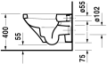 Duravit Durastyle miska podwieszana 54x37cm, kryte mocowania 2552090000