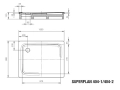Kaldewei SuperPlan brodzik prostokątny 90x100x2,5cm model 404-1 4304.0001.0001