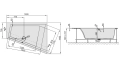 Sanplast Space Line wanna narożna asymetryczna prawa WTP/SPACE 140x180+SP 610-100-1360-01-000 