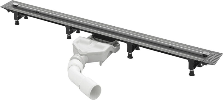 Viega Advantix Vario 721671 odpływ liniowy regulowany 30-120 cm model 4966.10 z rusztem stal biała SR4 711887 model 4965.33
