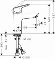 HansGrohe Logis Comfort Zone 100 bateria umywalkowa, push-open 71107000