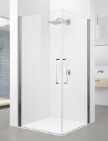 Novellini Young 2.0 2G kabina kwadratowa drzwi skrzydłowe 90 cm, profil chrom, szkło bezbarwne Y22G87L-1K