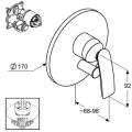 Kludi Balance bateria wannowa podtynkowa, element zewnętrzny 526500575