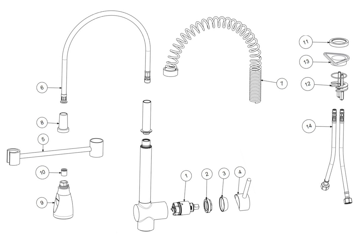 Paffoni Stick SK177CR schemat czesci zamiennych