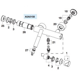 Roca Kendo A5A0158A00 schemat części zamiennych