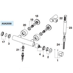 Roca Kendo A5A2058A00 schemat części zamiennych