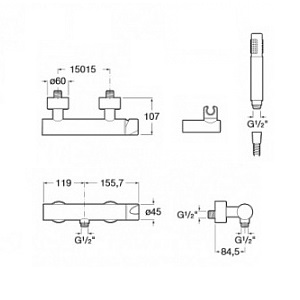 Roca Kendo bateria prysznicowa A5A2058A00